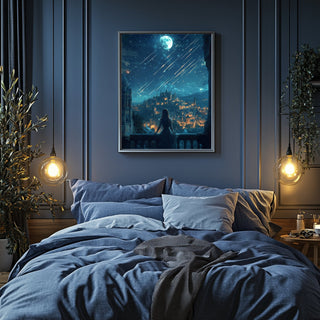 City of Falling Stars Premium Luster Poster - Milady's Mythical Market