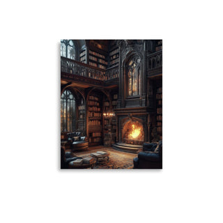 Enchanted Library Retreat Luster Poster - Milady's Mythical Market