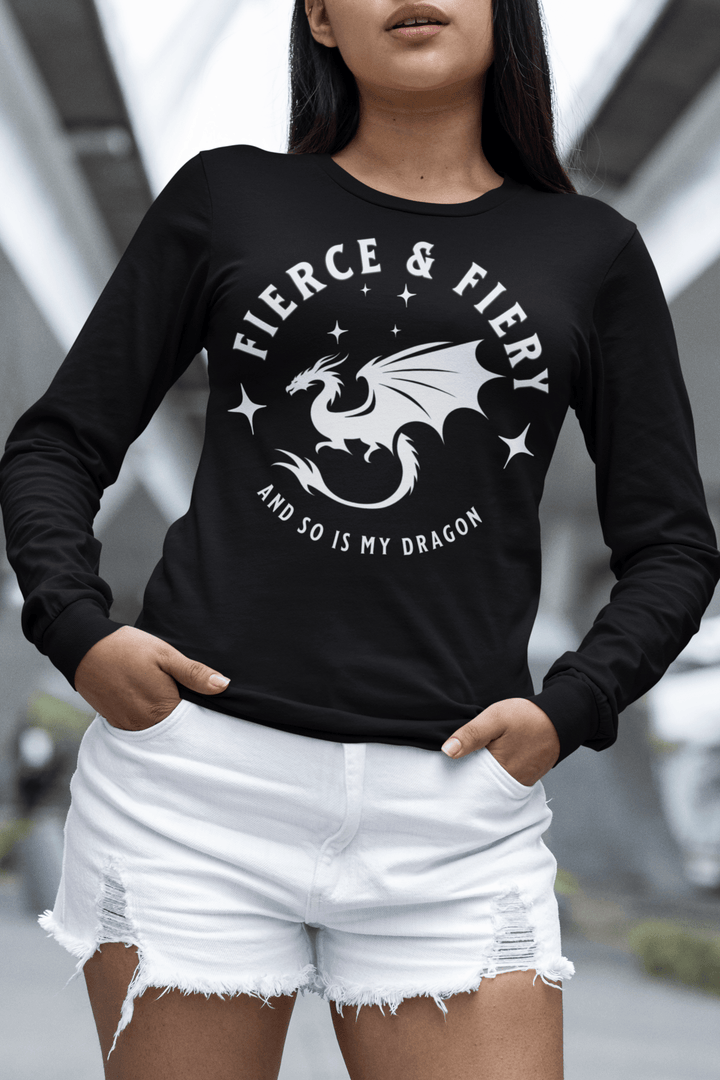 Fierce & Fiery Long - Sleeve T-Shirt - Milady's Mythical Market