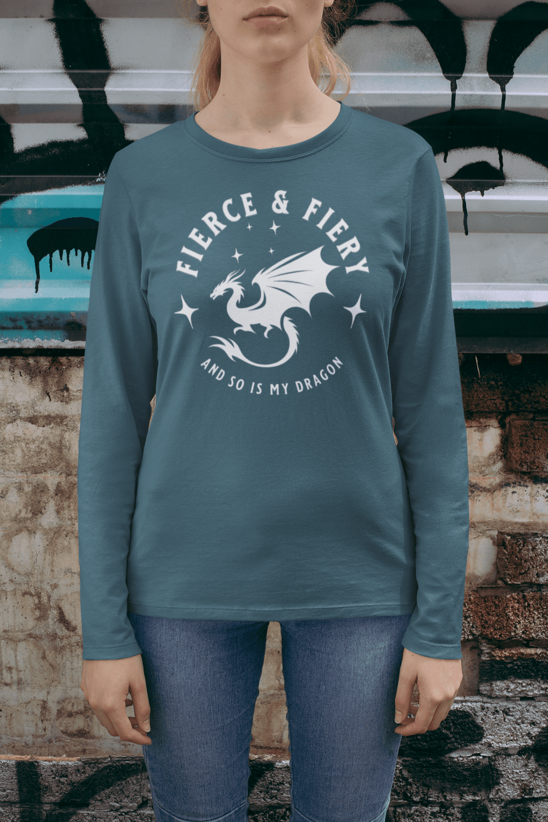 Fierce & Fiery Long - Sleeve T-Shirt - Milady's Mythical Market