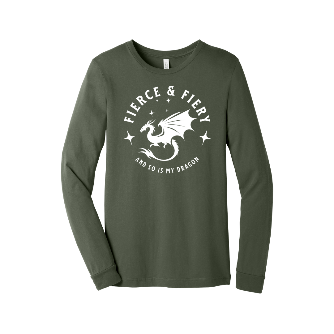 Fierce & Fiery Long - Sleeve T-Shirt - Milady's Mythical Market