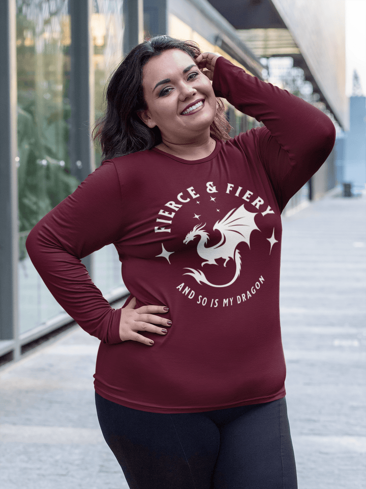 Fierce & Fiery Long - Sleeve T-Shirt - Milady's Mythical Market