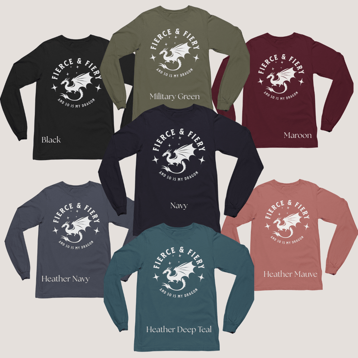 Fierce & Fiery Long - Sleeve T-Shirt - Milady's Mythical Market