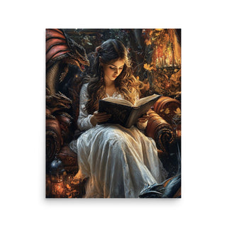 Lost in a Book Premium Luster Poster - Milady's Mythical Market