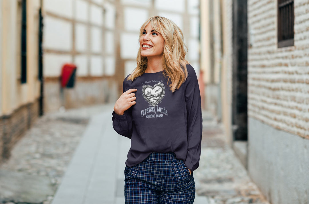 My Heart Belongs To Long Sleeve Tee - Milady's Mythical Market