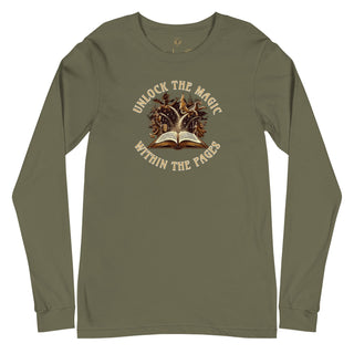 Unlock The Magic Within The Pages Long Sleeve Tee - Milady's Mythical Market