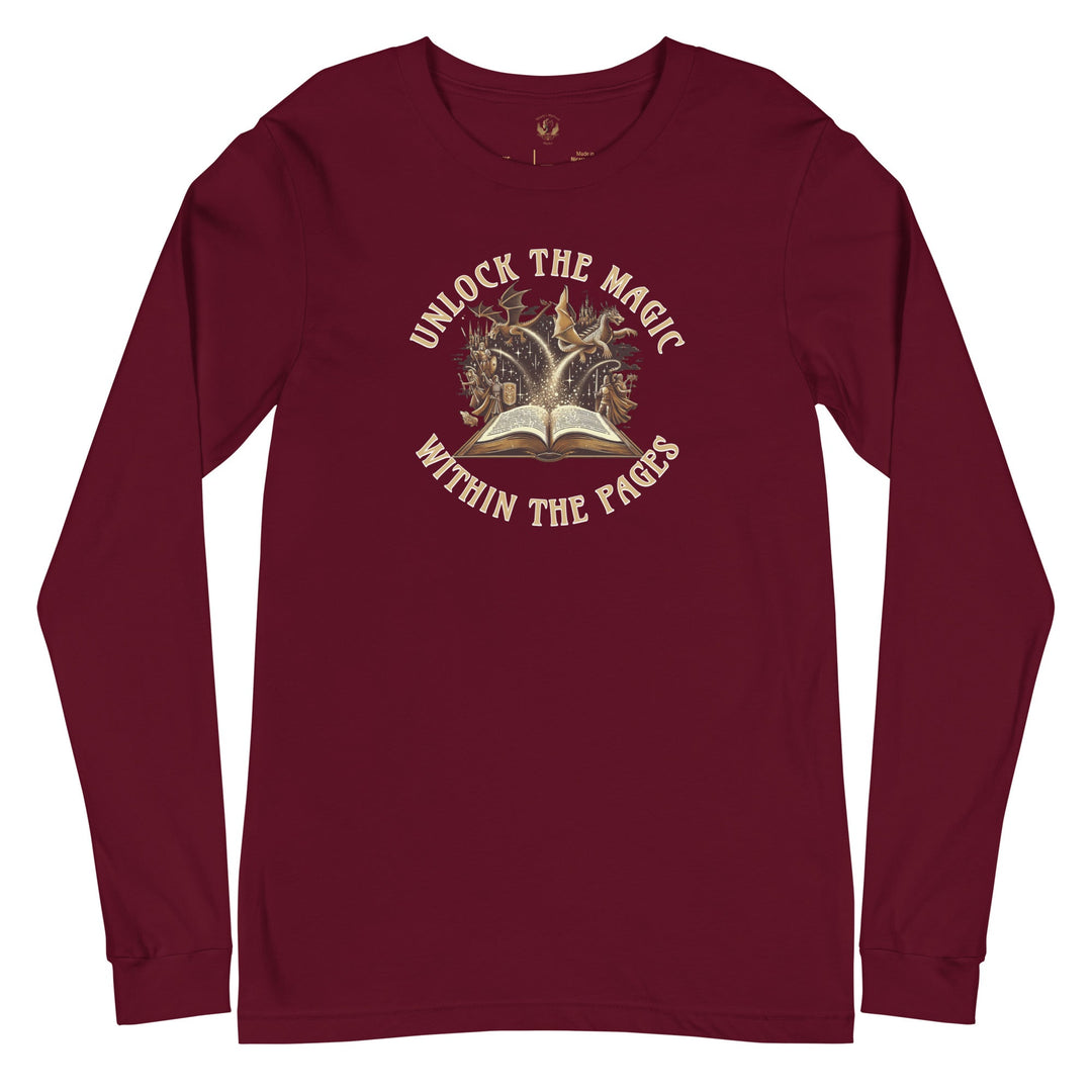 Unlock The Magic Within The Pages Long Sleeve Tee - Milady's Mythical Market