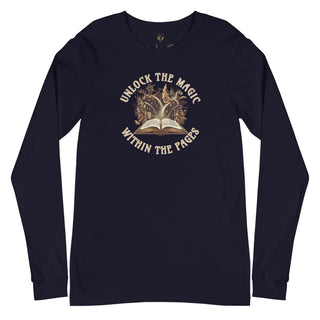 Unlock The Magic Within The Pages Long Sleeve Tee - Milady's Mythical Market