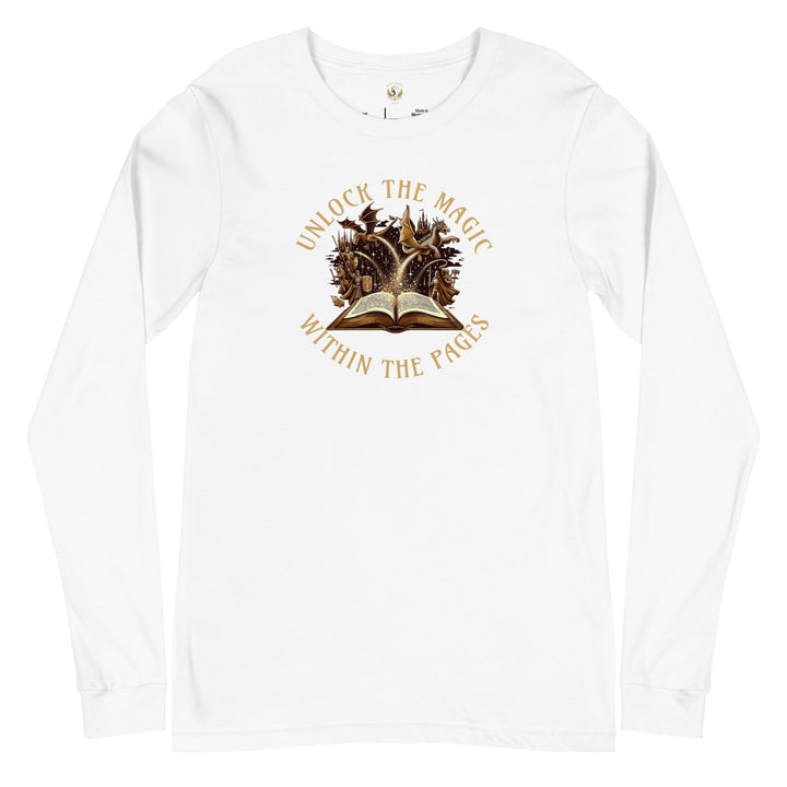 Unlock The Magic Within The Pages Long Sleeve Tee - Milady's Mythical Market