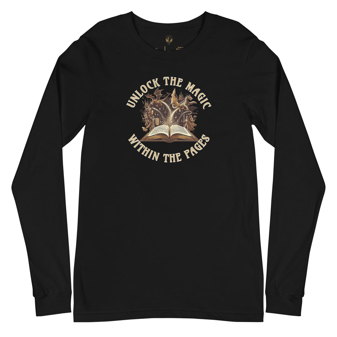 Unlock The Magic Within The Pages Long Sleeve Tee - Milady's Mythical Market