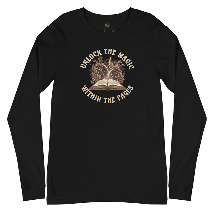 Unlock The Magic Within The Pages Long Sleeve Tee - Milady's Mythical Market